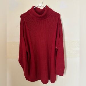 Alfani Women's Rich Red Cowl Neck Sweater